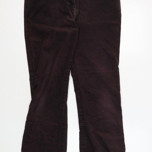 Marks and Spencer Women's Brown Corduroy Trousers Size 12