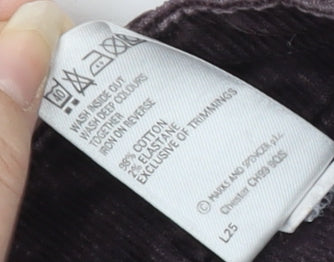 Marks and Spencer Women's Brown Corduroy Trousers Size 12