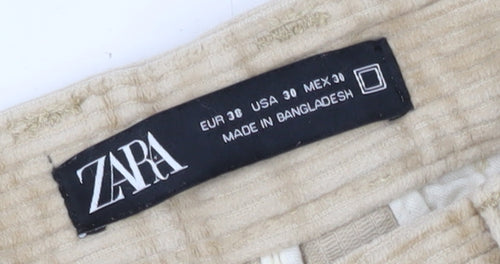 Zara Men's Beige Corduroy Trousers Size 30