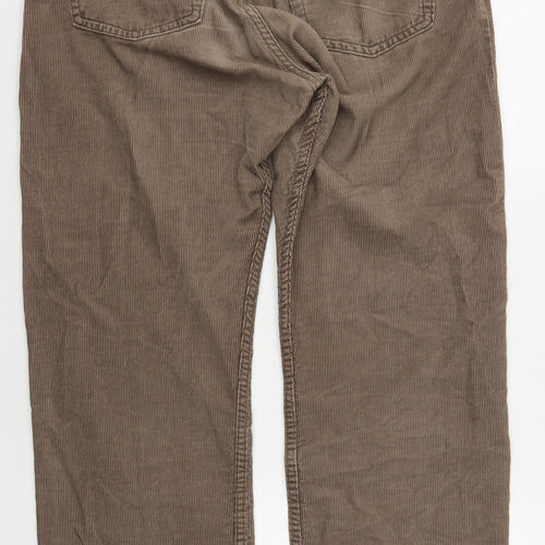 Marks and Spencer Beige Corduroy Trousers, Size 34