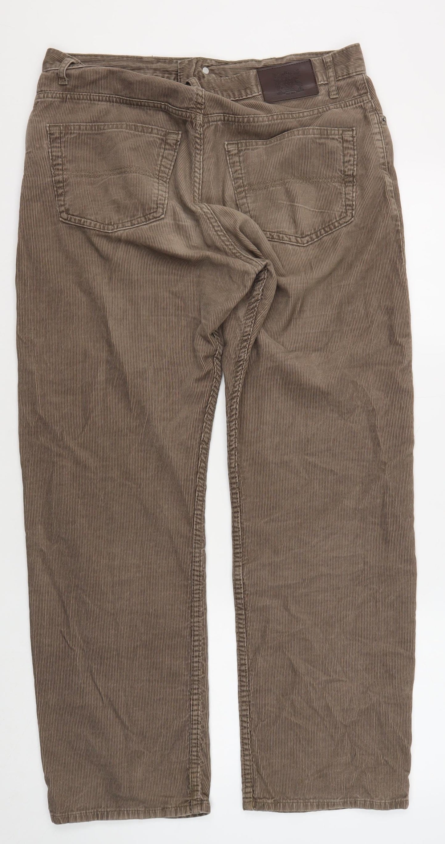 Marks and Spencer Beige Corduroy Trousers, Size 34