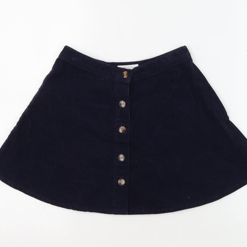 H&M Teens Blue A-Line Corduroy Skirt, Size 12
