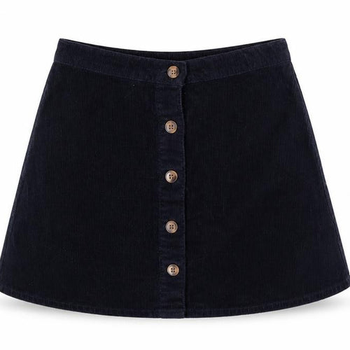 H&M Teens Blue A-Line Corduroy Skirt, Size 12
