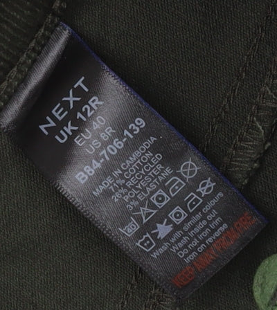 Next Women's Green Corduroy Trousers Size 12 Casual