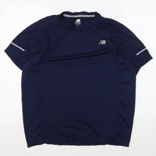 New Balance Men's Blue Athletic T-Shirt L