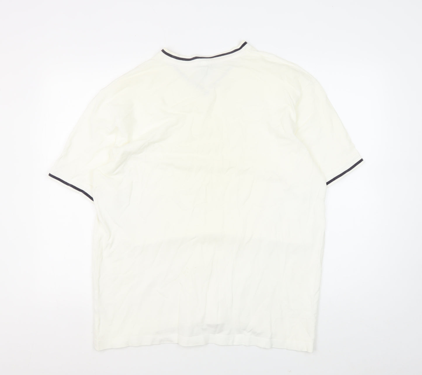 Gap Men's White V-Neck Casual Shirt L