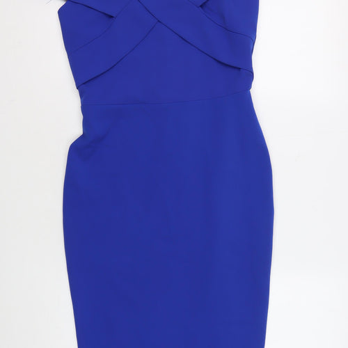 River Island Women's Blue Off Shoulder Sheath Dress
