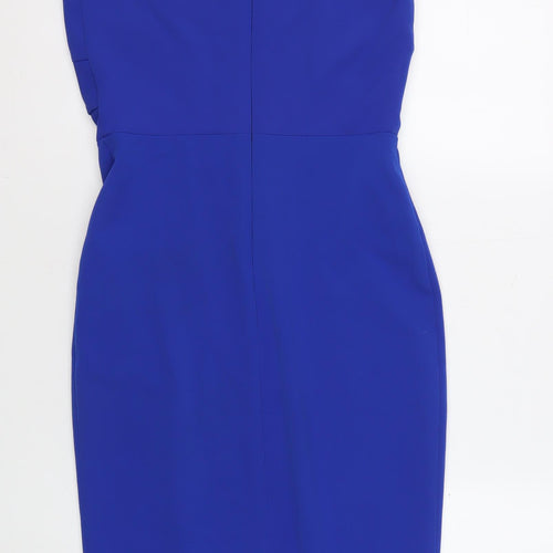 River Island Women's Blue Off Shoulder Sheath Dress