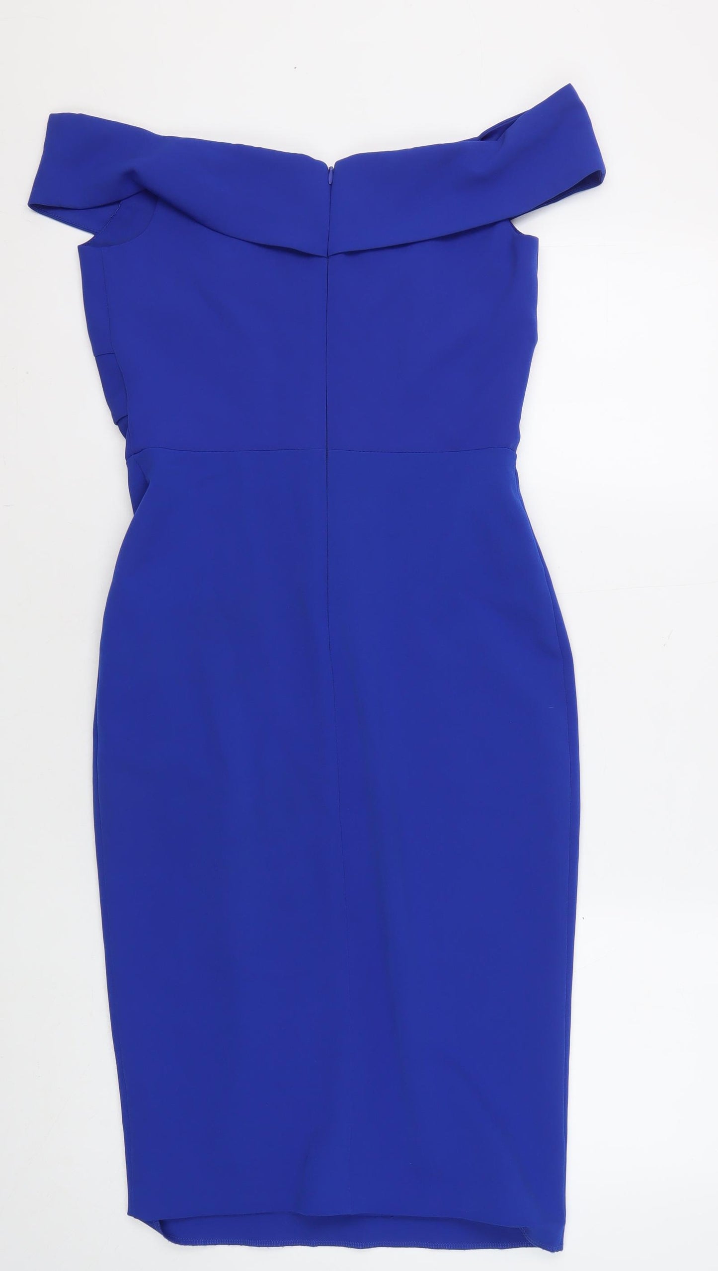 River Island Women's Blue Off Shoulder Sheath Dress