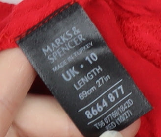 Marks and Spencer Women's Red Slip Dress Size 10