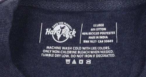 Hard Rock Unisex Blue XL Pullover Sweatshirt