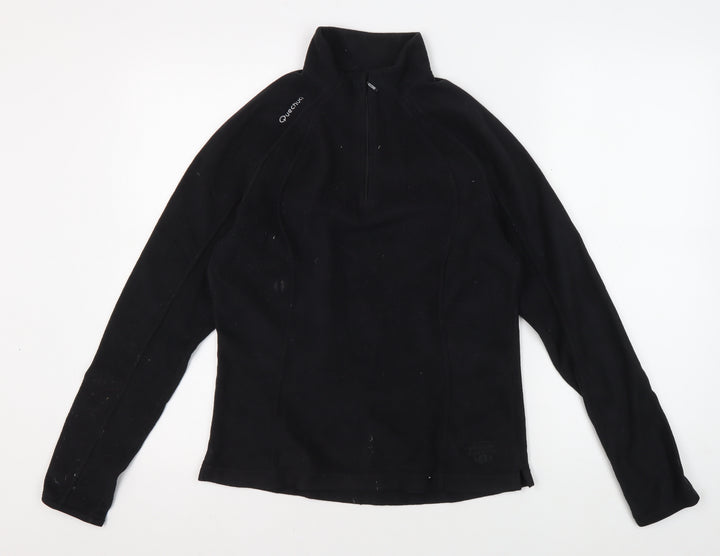 Decathlon Women's Black Fleece Jacket, Size 12, 1/2 Zip