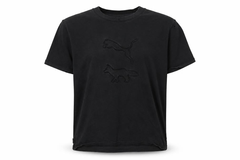 Front view of Puma Men's Black Crew Neck T-Shirt S