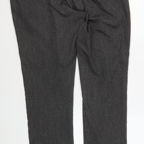 Next Men's Grey Formal Trousers, Size 36, Straight Leg