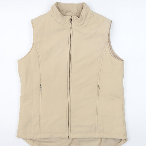 EWM Beige Women's Waistcoat Size S with Full Zip
