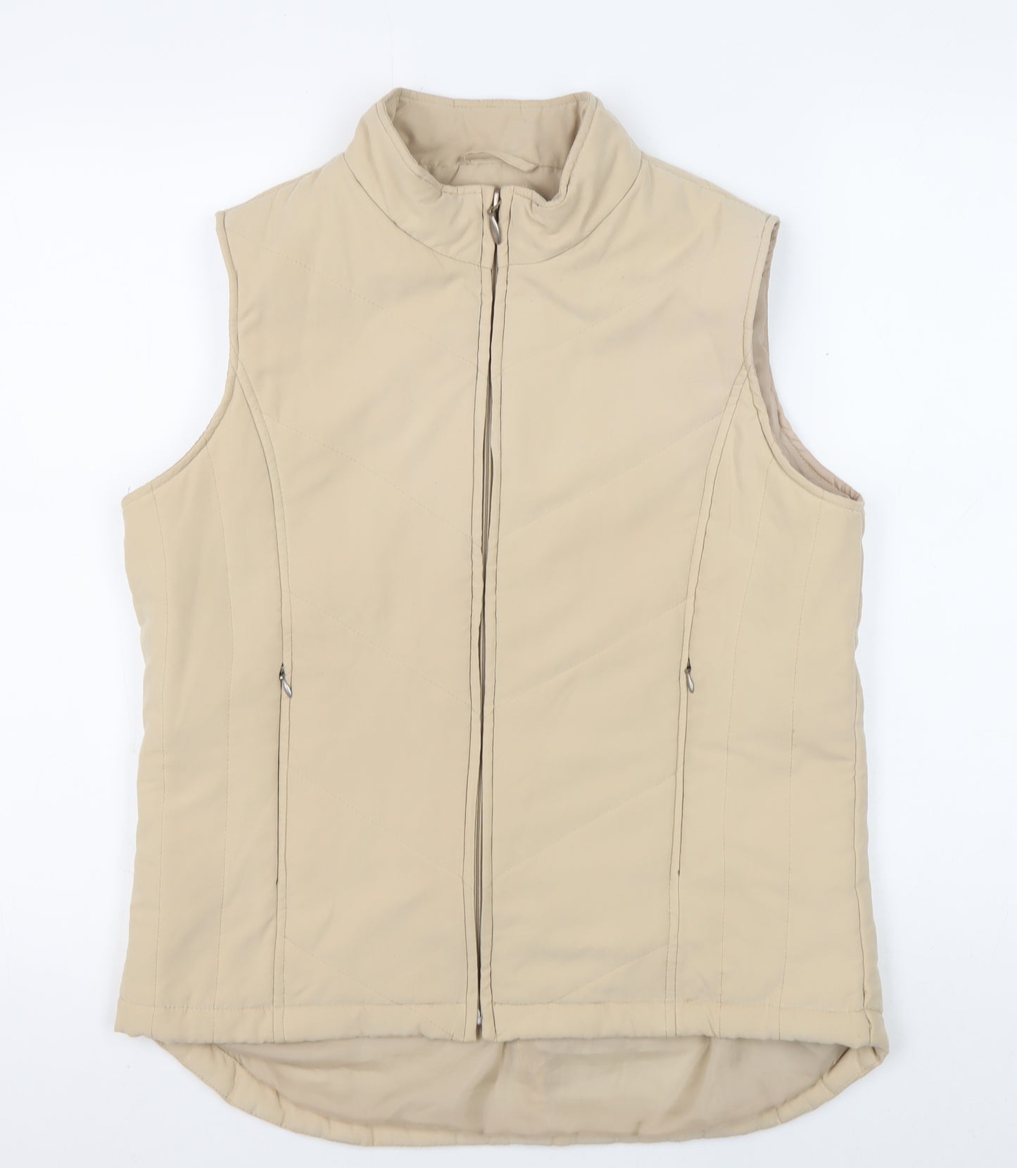 EWM Beige Women's Waistcoat Size S with Full Zip