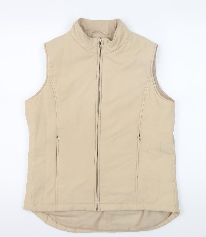EWM Beige Women's Waistcoat Size S with Full Zip