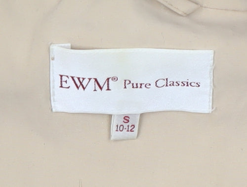 EWM Beige Women's Waistcoat Size S with Full Zip