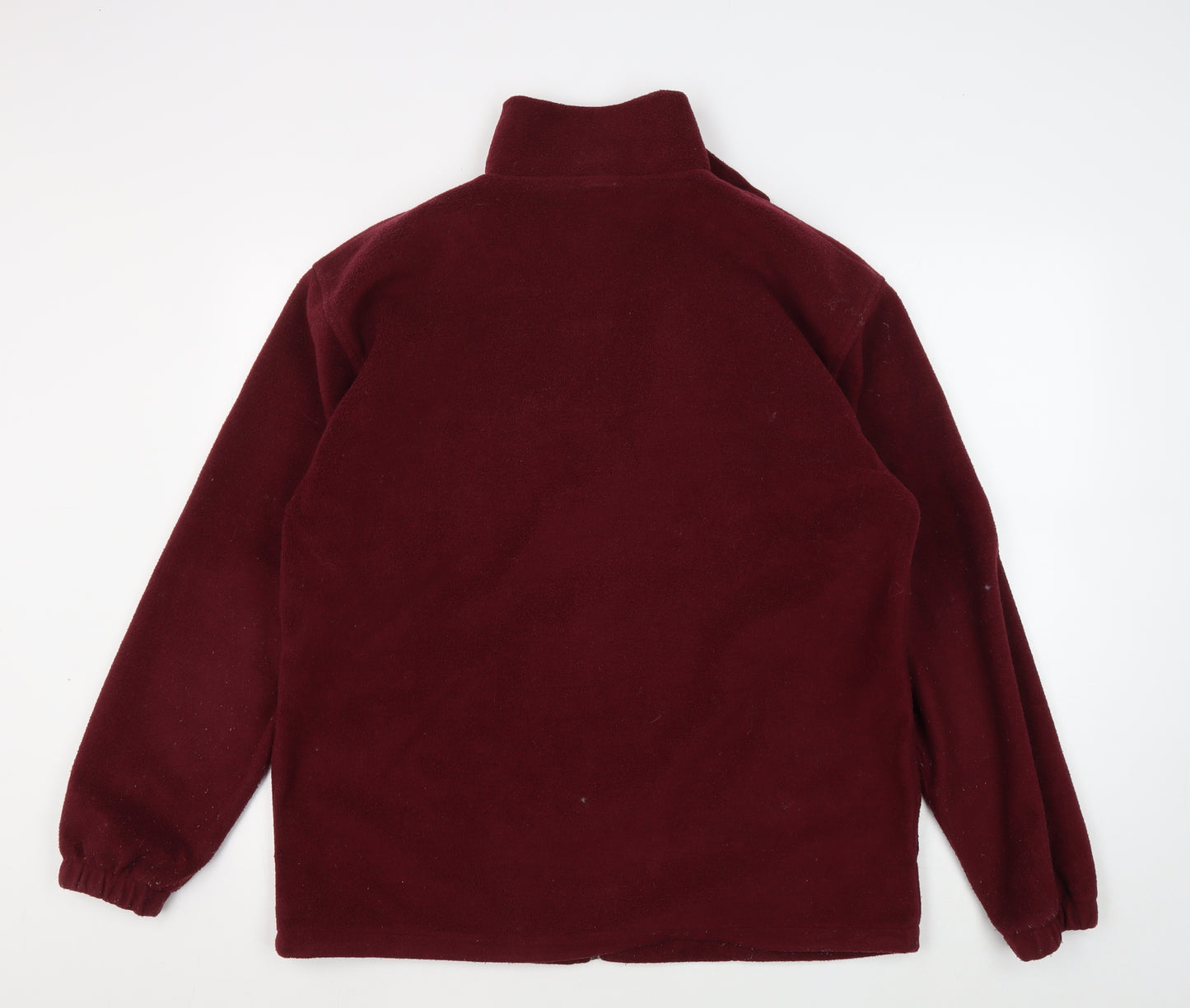 G&G Men's Red Fleece L Zipped Basic Jacket