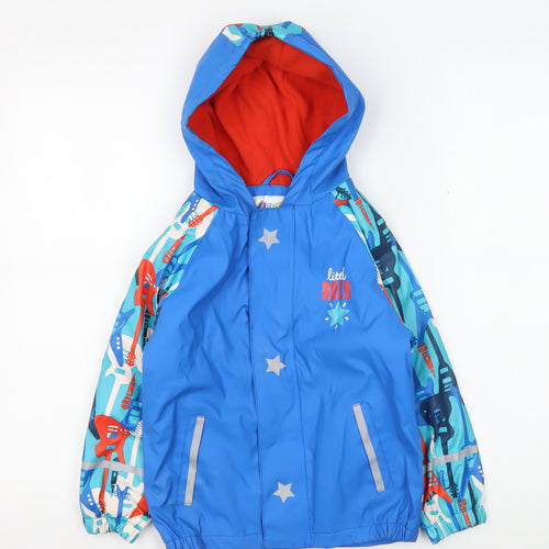 Lupilu Boys Blue Hooded Parka Jacket 4-6 Years