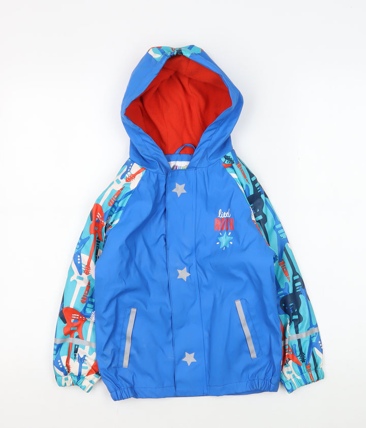 Lupilu Boys Blue Hooded Parka Jacket 4-6 Years