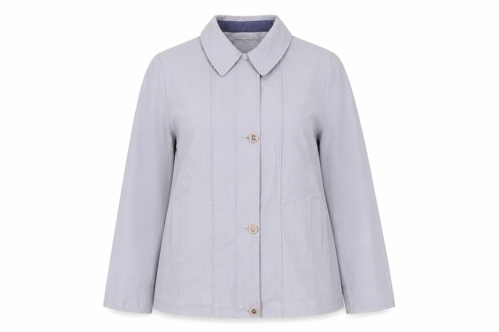 Front view of Isle Women's Grey Jacket, size 14