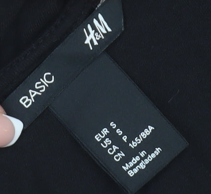 H&M Women's Black Slip Dress, Sleeveless, Size S