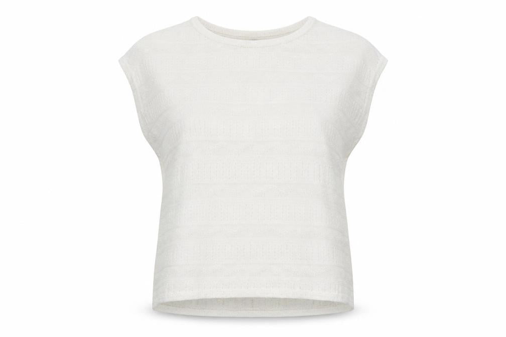 Front view of New Look Women's White Knit Top, size 10