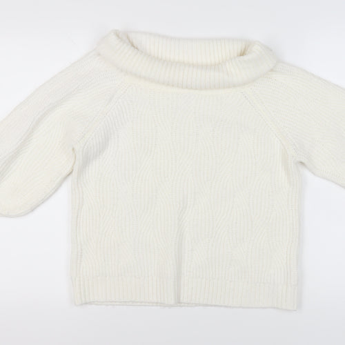 Miss Selfridge Women's Ivory Cable-Knit Pullover Jumper, Size 12