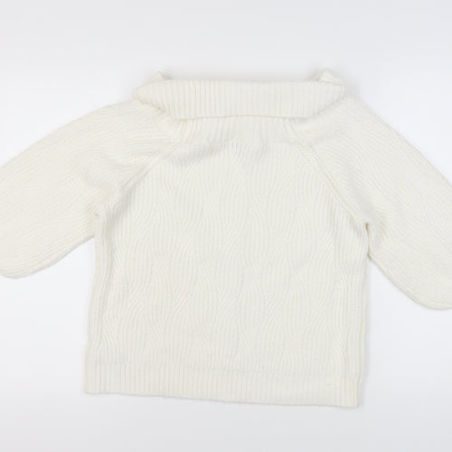 Miss Selfridge Women's Ivory Cable-Knit Pullover Jumper, Size 12
