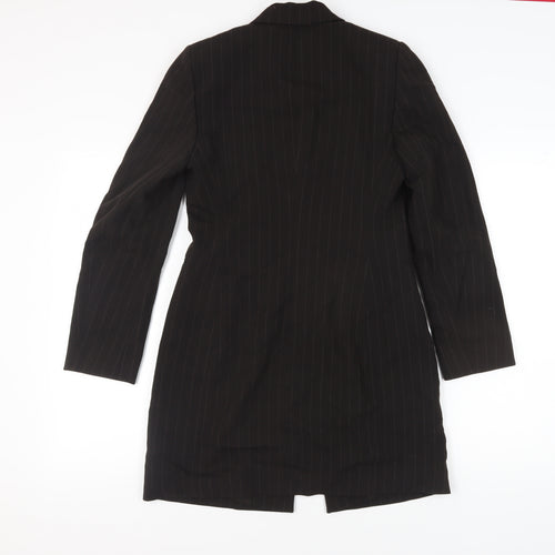 Planet Women's Black Long Pinstripe Suit Jacket - Size 8