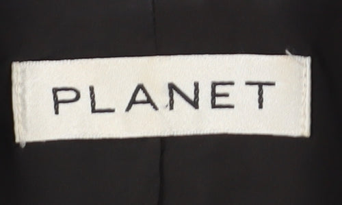 Planet Women's Black Long Pinstripe Suit Jacket - Size 8