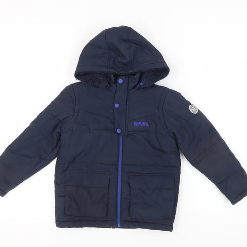 Regatta Boys Blue Hooded Puffer Jacket Size 12 Outdoor