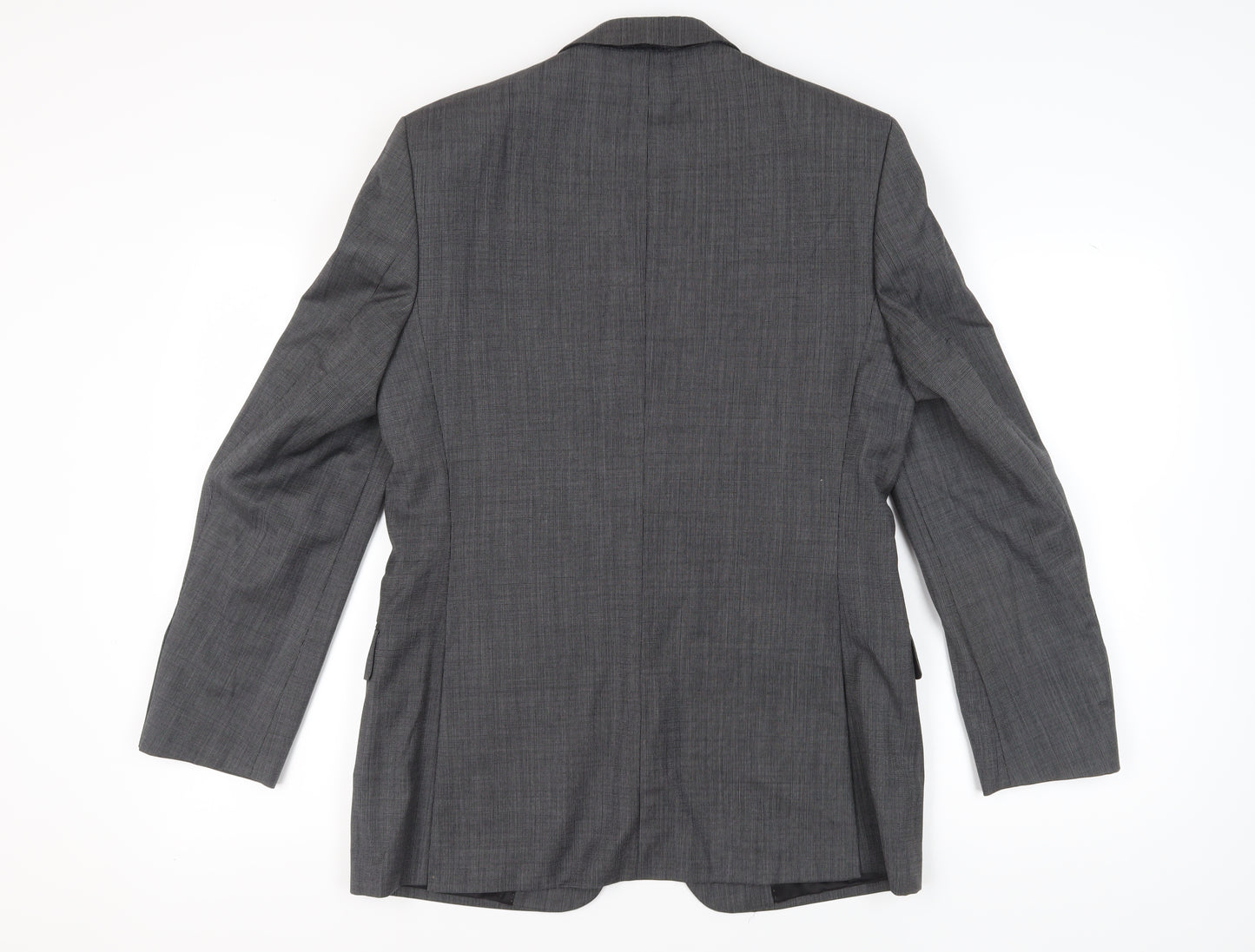 Zara Man Grey Check Wool Suit Jacket 38