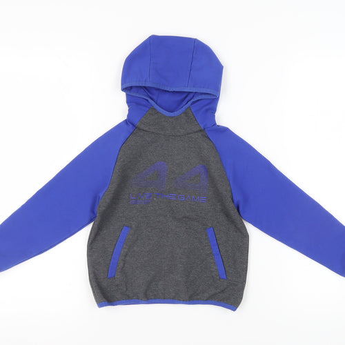 Dunnes Stores Boys Grey Blue Pullover Hoodie 6-7 Years