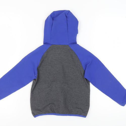 Dunnes Stores Boys Grey Blue Pullover Hoodie 6-7 Years