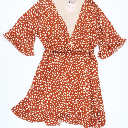 You + All Women's Multicoloured Wrap Dress, Size 20