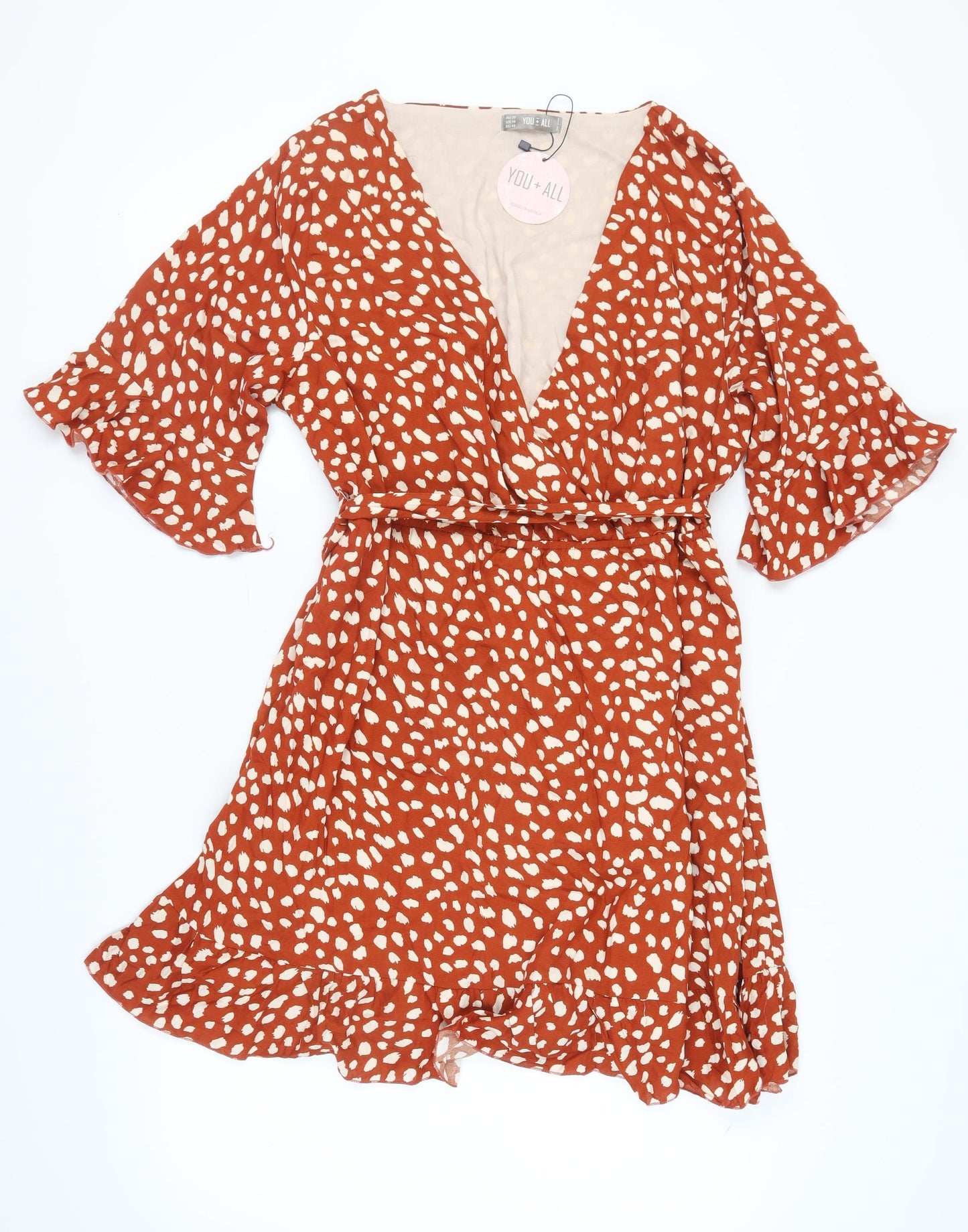 You + All Women's Multicoloured Wrap Dress, Size 20