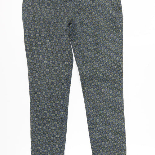Next Women's Multicoloured Geometric Crop Trousers Size 6