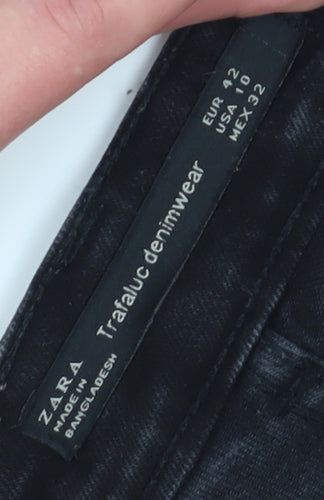 Zara Women's Black Skinny Jeans, Size 14, Slim Fit