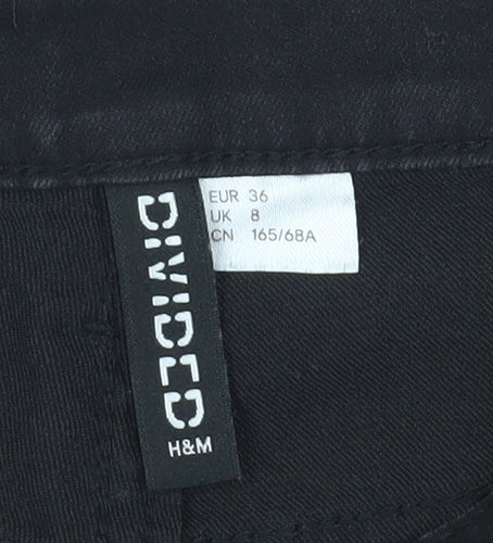 H&M Women's Black Skinny Jeans UK 8 - Slim Fit