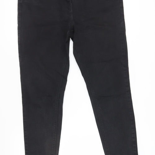 Next Women's Black Skinny Jeans Size 16 Cotton Elastane