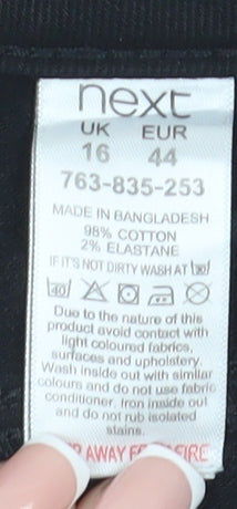 Next Women's Black Skinny Jeans Size 16 Cotton Elastane