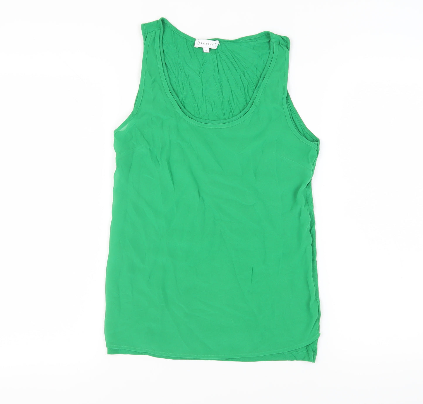 Warehouse Women's Green Cotton Tank Top Size 10