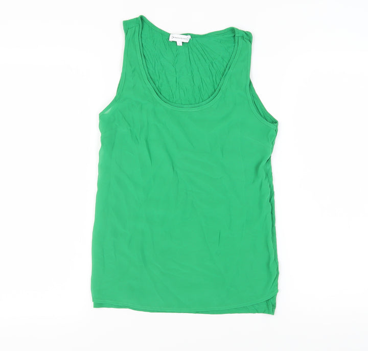 Warehouse Women's Green Cotton Tank Top Size 10