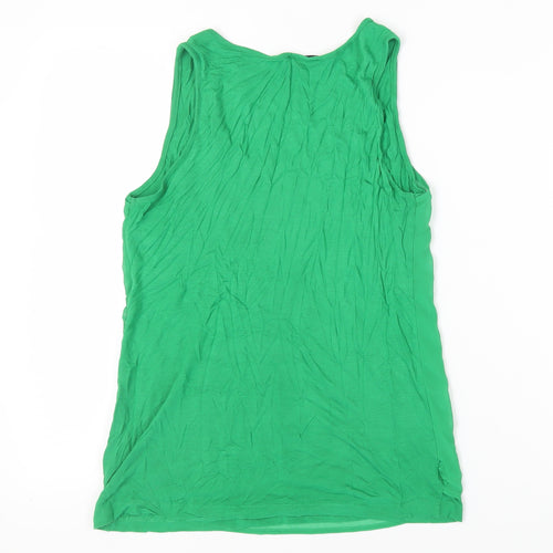 Warehouse Women's Green Cotton Tank Top Size 10