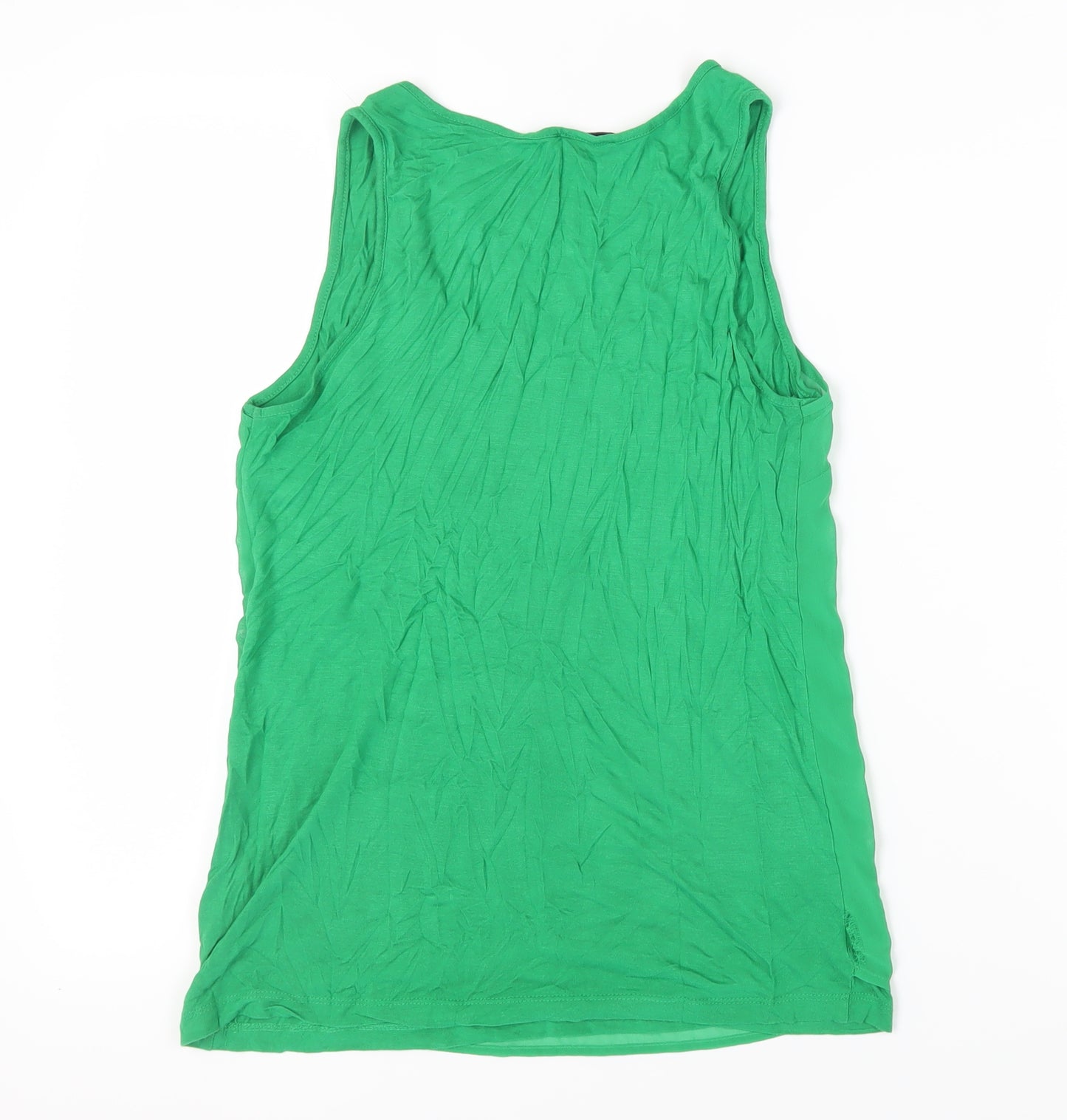 Warehouse Women's Green Cotton Tank Top Size 10