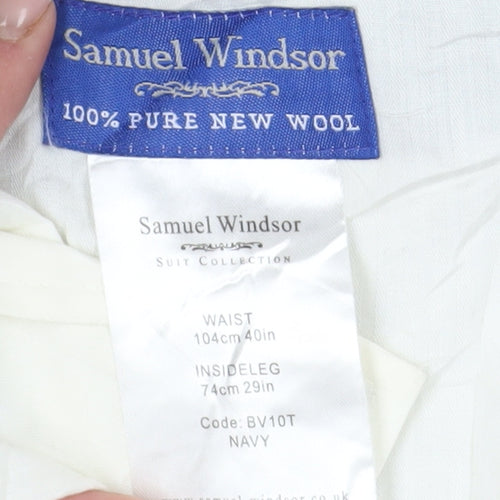 Samuel Windsor Men's Black Wool Trousers