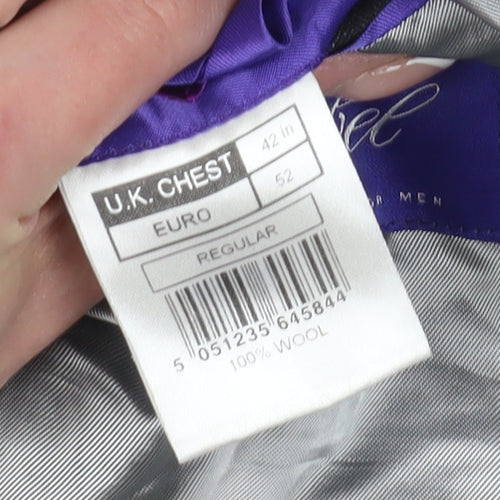 The Label Men's Black Striped Regular Blazer 42R