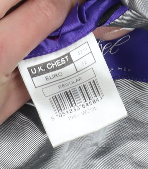 The Label Men's Black Striped Regular Blazer 42R